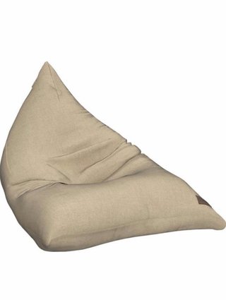 Puff XXL beige tela AIRE