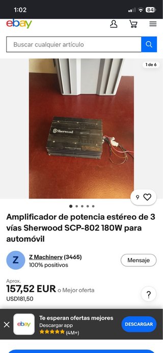 Amplificador Sherwood Negro