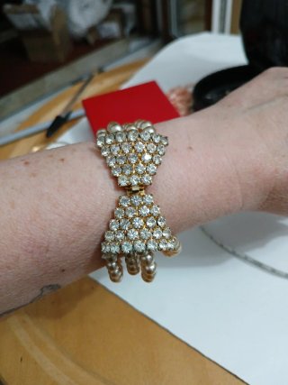 Bracciale anni '80 con chiusura gioiello