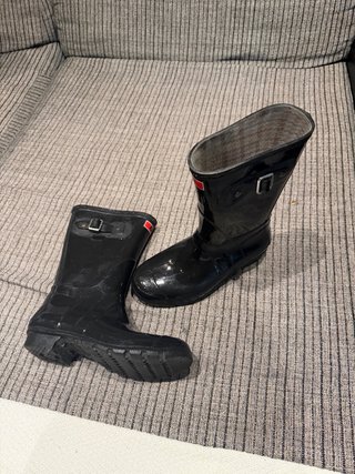 Botas de agua negras detalle rojo talla 36
