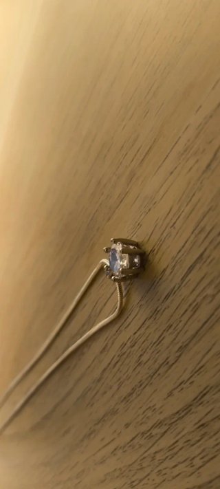 Colgante tipo serpiente con baño de plata 925