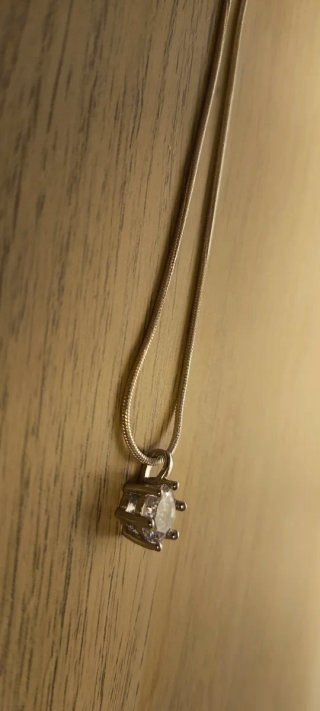 Colgante tipo serpiente con baño de plata 925