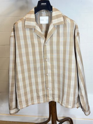 Camisa H&M Atelier XL Beige Cuadros
