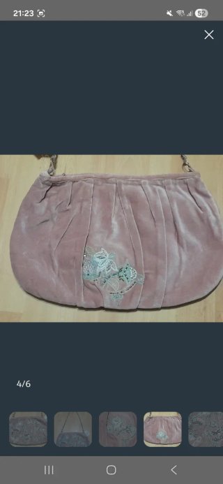 Bolso fiesta Accessorize terciopelo rosa