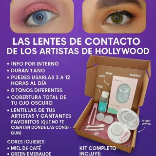 Lentillas Ojos de Gata 1 Año Kit Completo 8tonos