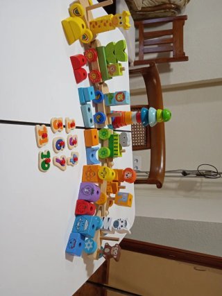 Juego de construcción madera educativo