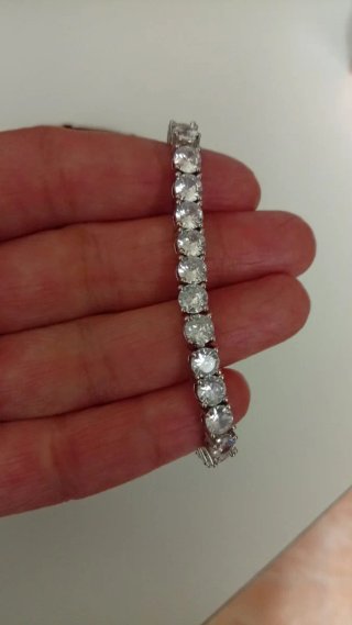 Pulsera de plata con circonitas