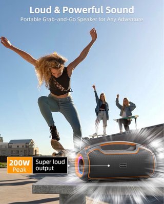 Altavoz Bluetooth 200W TWS/TF/USB/AUX