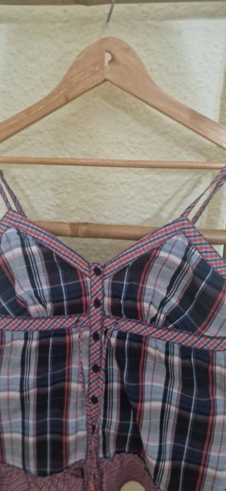 Camiseta tirantes cuadros EDC Talla L