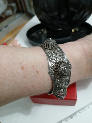 Bracciale etnico vintage argento