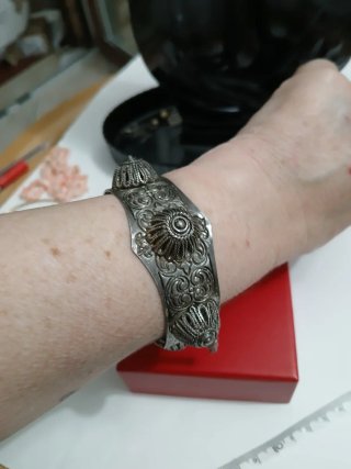 Bracciale etnico vintage argento