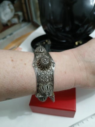 Bracciale etnico vintage argento
