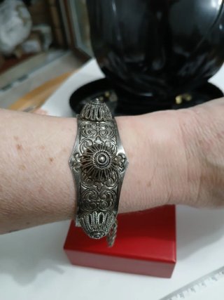 Bracciale etnico vintage argento