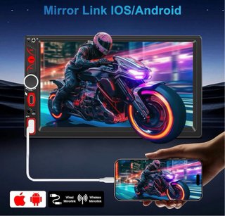 Pantalla Bluetooth Coche 2 DIN Cámara