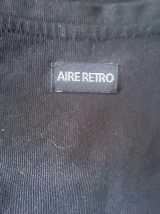 Camiseta Aire Retro Oversize Negra Talla Única
