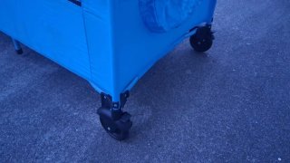 Cuna de viaje plegable azul