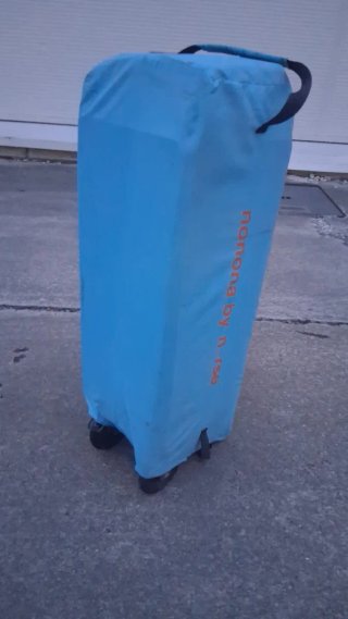 Cuna de viaje plegable azul