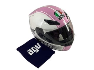 Casco Agv K-4 Integral Rosa y Blanco