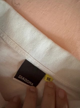 Polo Diadora Uomo XXL Bianca Manica Corta