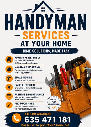Manitas profesional Handyman services at your home