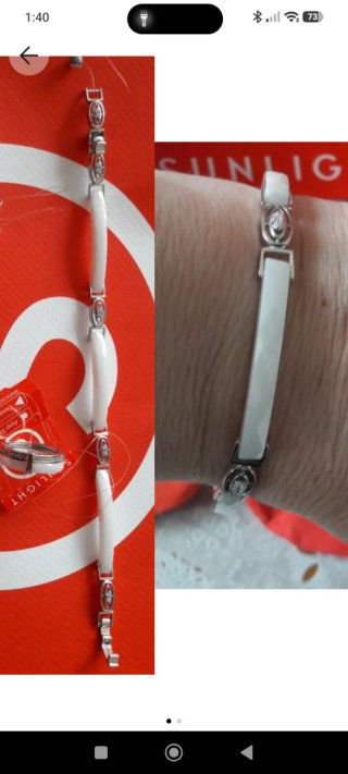 Pulsera Plata, Circonita y Cerámica Blanca Sunligh