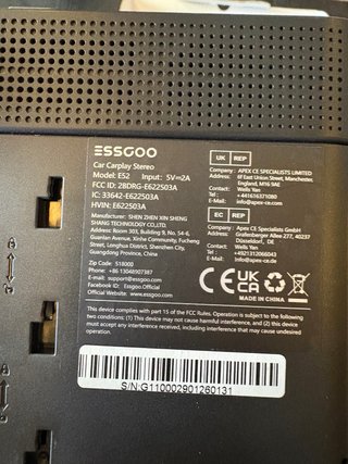 Pantalla Portátil ESSGOO CarPlay Android Auto