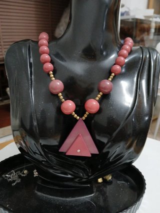 Collana vintage  anni '80 sfere acrilico