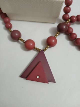 Collana vintage  anni '80 sfere acrilico