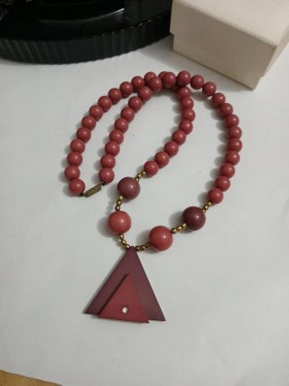 Collana vintage  anni '80 sfere acrilico