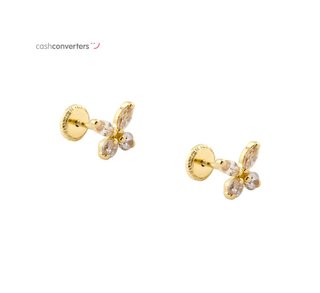 pendientes oro 18k con piedra