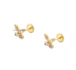 pendientes oro 18k con piedra