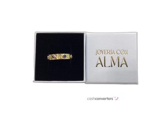 anillo oro 18k con piedra con amatista