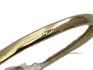 anillo oro 18k con piedra con rubi