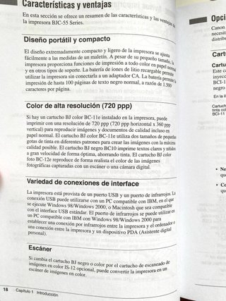 Impresora Portátil Canon BJC-55. Vintage.