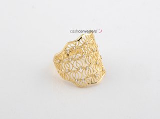 anillo oro 18k con piedra con circonita