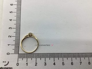 anillo oro 18k con piedra con diamante