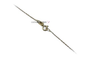 cadena oro 18k con piedra con diamante 22cm