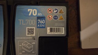 Batería Tudor EFB 2.0 70Ah 760A