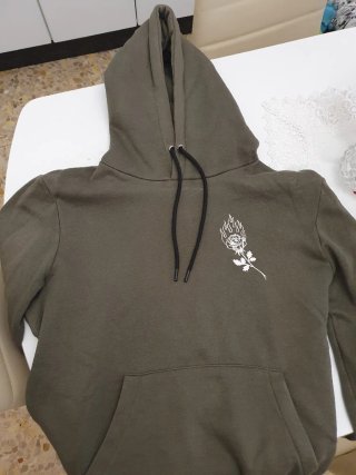 Sudadera Bershka verde oliva talla XS
