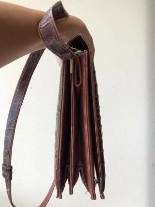 Bolso mujer en VERDADERO cocodrilo Vintage auténti