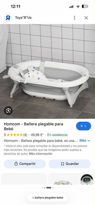 Bañera plegable Homcom para bebé