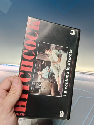 3 películas VHS, HITCHCOCK, Psicosis, con la muerte en los talones, La ventana indiscreta