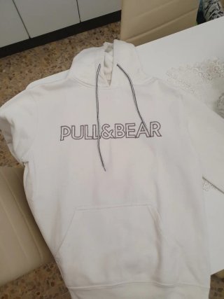 Sudadera Pull&Bear Blanca Talla S