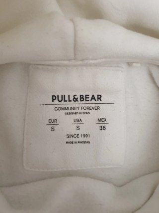 Sudadera Pull&Bear Blanca Talla S