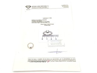 sortija oro 18k con piedra con diamante