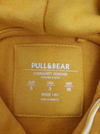 Sudadera Pull&Bear amarilla talla S