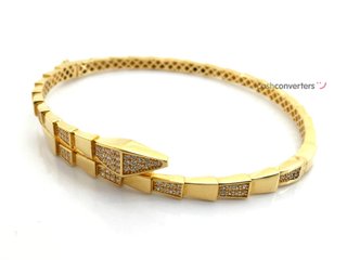 pulsera oro 18k con piedra con circonita