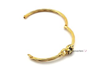 pulsera oro 18k con piedra con circonita