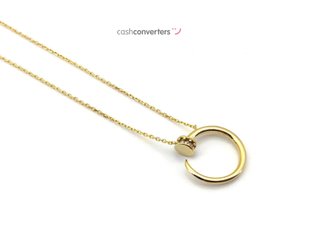 gargantilla oro 18k con piedra con circonita 22cm
