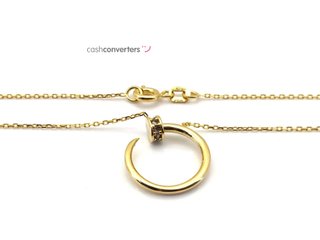 gargantilla oro 18k con piedra con circonita 22cm